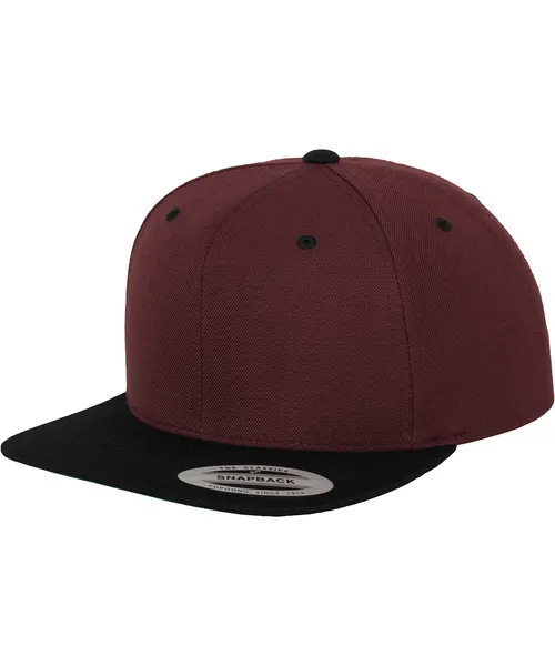 Flexfit by Yupoong The classic snapback 2-tone in burgundy, style 6089MT