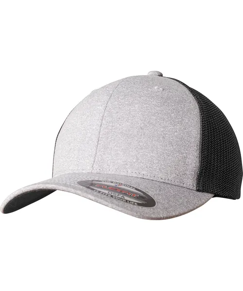 Flexfit by Yupoong Flexfit melange mesh in grey, style 6311