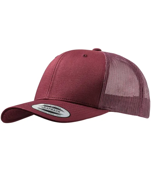 Flexfit by Yupoong Retro trucker cap in burgundy, style 6606