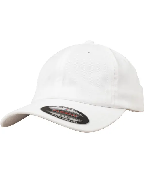 Flexfit by Yupoong Flexfit cotton twill dad cap in white, style 6745