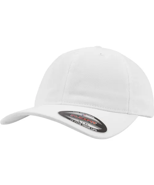 Flexfit by Yupoong Flexfit garment washed cotton dad hat in white, style 6997