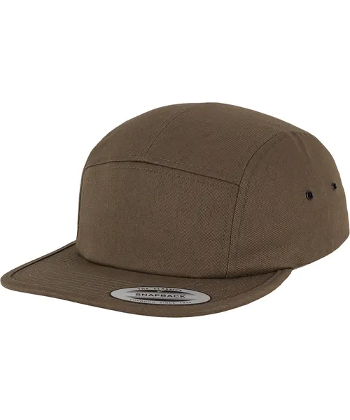 Flexfit by Yupoong Classic 5-panel jockey cap in khaki & olive, style 7005