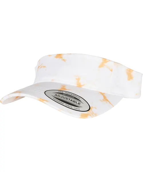 Flexfit by Yupoong Batik dye curved visor cap in orange, style YP170