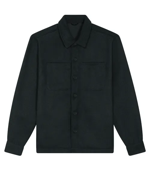Stanley/Stella Unisex River shirt jacket in black, style STJU845