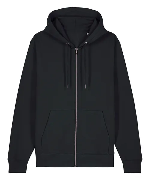 Stanley/Stella Unisex Cultivator 2.0 iconic zip-thru hoodie sweatshirt in black, style STSU179