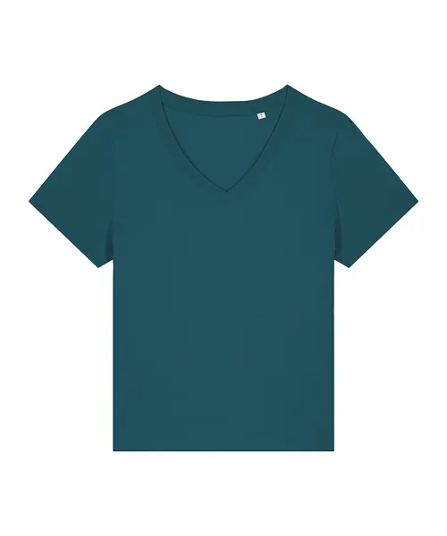 Stanley/Stella Women’s Stella Isla v-neck t-shirt in blue, style STTW176
