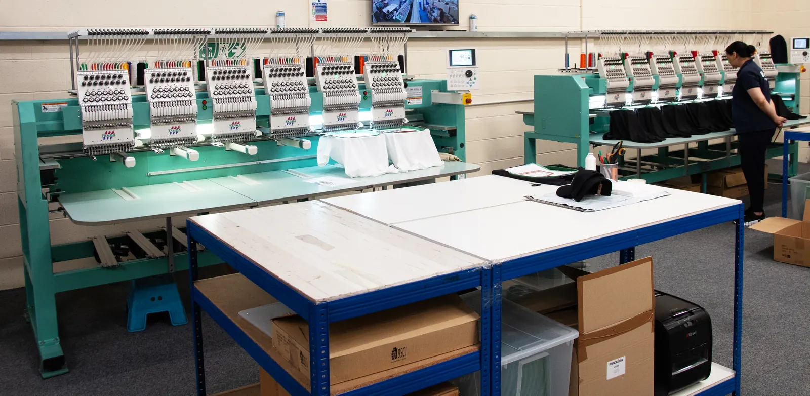 BR Apparel embroidery production supplying Keighley and Aire Valley customers